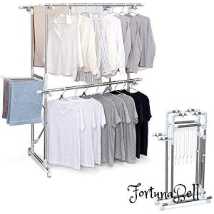 サイズ:01.タオルハンガーあり アイリスオーヤマ 洗濯物干し 室内物干し コンパクト収納 部屋干し時間短縮 タオルハンガー付き キャスター付き 約4*5人用 多機能物干し 幅約153.5*192.5*奥行