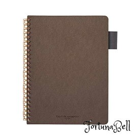 色：ブラウン リヒトラブ オープン リングノート 合皮表紙 A5 ブラウン N2993-9