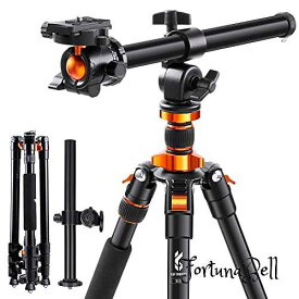 K&F Concept 三脚 231cm カメラ三脚ブーム 中心軸横断 俯瞰撮影 マクロ撮影4段伸縮 360度パノラマ雲台 一脚可変式 クイックシュー式 アルミ合金製 軽量