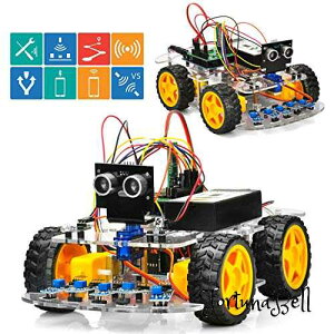 OSOYOO Arduino ���@�\���烍�{�b�g�J�[ �X�^�[�^�[�L�b�g �d�q�H��