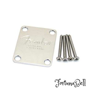 Fender �p�[�c 4-Bolt American Series Bass Neck Plate with Fender* Corona Stamp (Chrome)