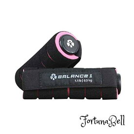 色：ピンク バランスワン ミニ ダンベル 2個セット (重さ3種0.5kg* 1.25kg) リストウェイト ハンドストラップ 握りやすい カラー ダンベル 女性 高齢者 室内 運動器具 二の腕 シェイップアップ