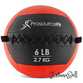 色：レッド プロソースフィット(ProsourceFit) スラムメディスンボール ウォールボール 全身ダイナミックエクササイズ用 色分けされたウェイト