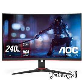 AOC ゲーミング モニター ディスプレイ C27G2ZE/11 (27インチ/ワイド/曲面/ 240Hz/0.5ms/VA 1500R/FHD/DP/HDMI2.0 x 2/DP1.2 x1)