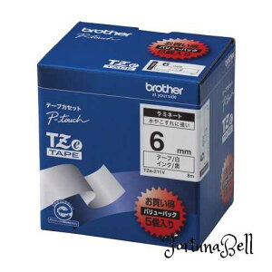 brother���� �s�[�^�b�` ���~�l�[�g�e�[�v TZe-211V ��6mm (������/��)