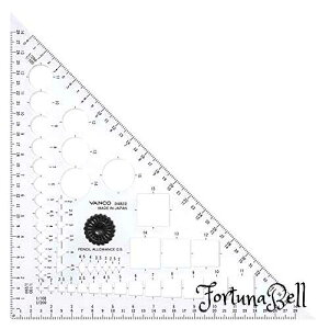 Vanco バンコ 三角定規型テンプレート 34822 無色 15cm