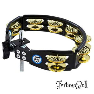 LP Gs[ ^o Cyclops Mountable Tambourine w/Dimpled Brass Jingles, Black LP179