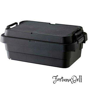 リス(RISU) 収納ボックス トランクカーゴ 30L ブラック 日本製 TC-50S LOW コンテナ ボックス スタッキングロータイプ屋外収納 キャンプ 防水