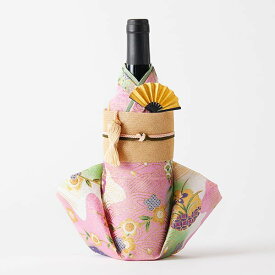 【送料無料】Kimonoボトルカバー 「金彩(白)」 ファーストライン Kimono BOTTLECOVER 着物 ワイン 日本酒 シャンパン ギフト プレゼント お土産 日本製