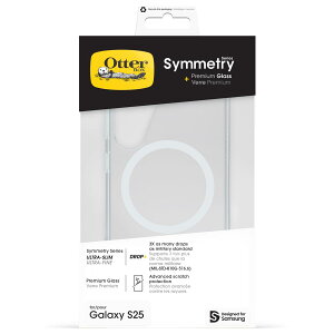 �yOtterBox�z�S��No1�u�����h �R���K�i��3�{�̋��x Galaxy S25�p �ϏՌ� �Ռ��z�� �ČRMIL�K�i �P�[�X Symmetry Clear Magnets + Premium Glass �N���A �y�������K�i�z �k�I�b�^�[�{�b�N�X�l