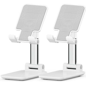 [ 2�Z�b�g] ZEEKK �X�}�z�X�^���h ��� �X�^���h �z���_�[ ���x�����\ �X�}�z �X�^���h ���肽���� ����~�� �g�� �X�^���h For iPhone/Kindle/Nintendo Switch�Ȃ�(�z���C�g)