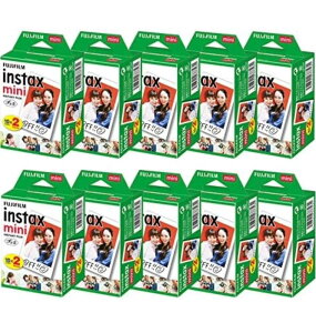 �x�m�t�C����(FUJIFILM) �`�F�L�t�B���� instax mini 2�p�b�N�i JP2(20������)x10�Z�b�g [200����]