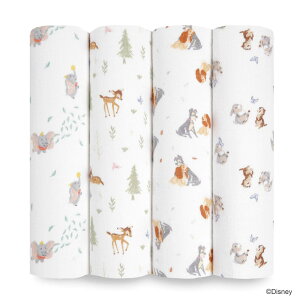 aden + anais essentials(GCfAhAlCGbZVY) 4Zbg disney + friends 112x112cm XRbg fBYj[ V 鋃΍ K[[ Ԃ oYj xr[Mt