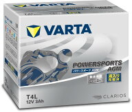 [バルタ] VARTA Powersports AGM T4L バイク用バッテリー 密閉型/液入り充電済/YT4L-BS互換