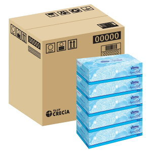 ティッシュ 保湿 360枚(180組) 20箱 クリネックス アクアヴェール (ハーフケース品)