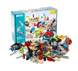BRIO (ブリオ) ビルダー コンストラクションセット 34587 対象年齢 3歳~ 「全136ピース」 【おもちゃ 玩具 木製おもちゃ ブロック 大工遊び ごっこ遊び プレゼント（誕生日/クリスマス）】