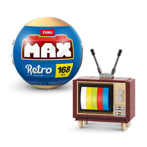 ZURU Max Premium Retro : Television �Y�[���[ �}�b�N�X�v���~�A�� ���g�� : �u���E���ǃe���r 168�s�[�X �~�j�`���A�u���b�N�R���N�V���� �J�v�Z���g�C ���K�i