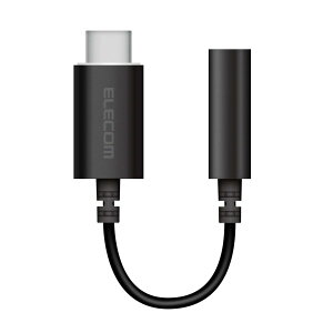 �G���R��(ELECOM) �C���z���ϊ��A�_�v�^ �^�C�vc USB-C �C���z���W���b�N�ϊ� ���ϋv �I�[�f�B�I 4�� iPhone15�V���[�Y��Ή� �u���b�N EHP-C35DS01BK