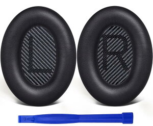 SoloWIT �C���[�p�b�h �C���[�N�b�V���� �����p Bose QuietComfort 35 & 35ii(QC35 & QC35ii)�ɑΉ� �w�b�h�t�H���ɓK�p �w�b�h�z���p�b�h �Չ� �\�t�g���U�[ �����x�t�H�[�� (�u���b�N)