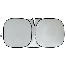 セイワ(SEIWA) サンシェード 日よけ ポップアップサンシェード Mサイズ IMP243 サイズ150cm(140cm〜150cmまで対応)×70cm フロント用 UVカット コンパクト収納 ハンドルカバー兼用収納袋付き ドライブレコーダー対応 カー用品 車中泊