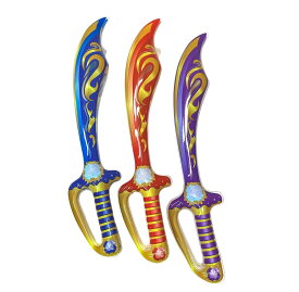 龍屋 【炎の剣】 空気で膨らむ 全長75cm ビニールの剣(3色×4個)12個入り 〔 お祭り/イベント/子供会/露店/縁日 〕子供のおもちゃ