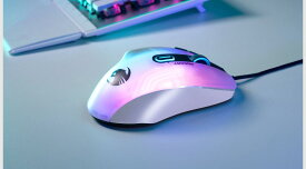 ROCCAT Kone XP 有線ゲーミングマウス PCマウス 19K DPI光学センサー 3D AIMO RGB光る 4Dクリスタルホイール マルチボタン 高性能 プロゲーミング eスポーツ ホワイト 新品