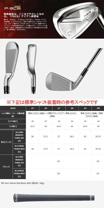 楽天市場】テーラーメイド P8CB アイアン 5本セット(#6〜PW) [NEW MCI 