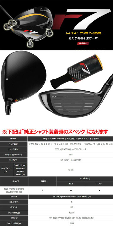 楽天市場】テーラーメイド R7 クアッド (アールセブン クアッド) ミニ 