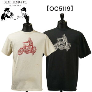 GLADHAND �O���b�h�n���h OLD CROW RACING - S/S T-SHIRTS / OC5119 �����Y �N���[�l�b�N���� T�V���c U.S.A�R�b�g�� ���{���y���������z�A�p����