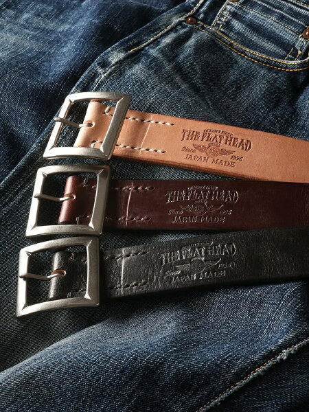 THE FLAT HEAD フラッドヘッド ギャリソンベルト 【FN-BE-L004 】5mm厚 牛革   日本製 国産 【送料無料】アパレル