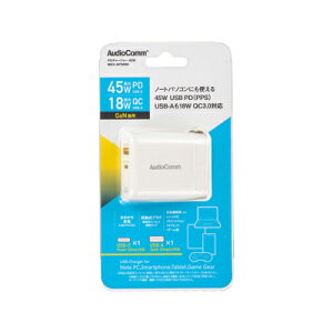 �I�[���d�@ PD�`���[�W���[�i45W PD USB-C/18W QC USB-A/GaN�̗p/���[���v���O/�z���C�g�j�������񂹕i�@4971275361584