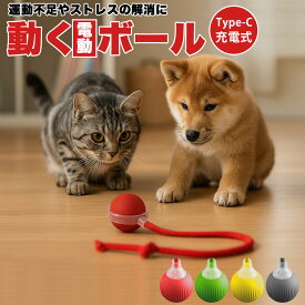 ＼楽天スーパーSALEは500円OFF／ 犬 おもちゃ 猫 おもちゃ 自動 電動ボール 光る LED搭載 360度回転 3モード 長い尾付き 猫ボール 猫遊び道具 障害物回避 室内遊び 留守番 一人遊び 運動不足 ストレス解消 安全素材 動くボール イヌ ねこ オモチャ ペット用品 USB充電式