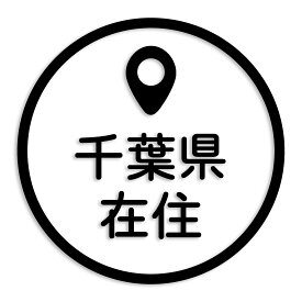 千葉県 カッティング ステッカー シール 県外ナンバー 在住 イタズラ防止 防水 車