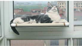 猫用ハンモック 吸盤式 窓ハンモック 猫ベッド 昼寝 ウィンドウ パーチ 吊りハンモック 猫ハウス 日光浴 キャットマット 猫窓用 ペットベッド ゆらゆら揺れる