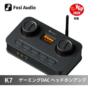 �yVGP 2026��܁zFosi Audio K7 �Q�[�~���ODAC �w�b�h�z���A���v DAC�A���v 4.4mm 3.5mm �}�C�N���� RCA Bluetooth USB ���f�W�^�� ���� COAX OPT �n�C���] HiFi �f�X�N�g�b�v ���^ �A���~���� �p�\�R�� �m�[�gPC PS