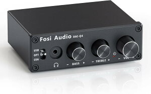 Fosi Audio Q4 DAC �w�b�h�t�H���A���v �R���p�N�g ���^ �~�j�X�e���I 24�r�b�g ���f�W�^�� �_�b�N �w�b�h�z���A���v 192KHz PC-USB/��/����/RCA���� MAC/PC/TV/PS4/DVD�Ή� �ƒ�p�A�N�e�B�u�X�s�[�J�[�Ή�