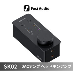 Fosi Audio SK02 DAC�A���v �w�b�h�z���A���v �w�b�h�t�H���A���v USB DAC ���^DAC ���f�W�^������ �n�C���] �I�[�f�B�I�A���v ���^�A���v �~�j�A���v �A�N�e�B�u�X�s�[�J�[�Ή� �R���p�N�g ���^ ��