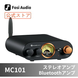 Fosi Audio MC101 Bluetooth �X�e���I�A���v Bluetooth�A���v VU���[�^�[���� HiFi �p���[�A���v 2�`�����l�� 2ch 100W×2 �p�b�V�u�X�s�[�J�[�Ή� ���ቹ���� �~�j�A���v �I�[�f�B�I�A���v �z�[���I�[�f�B