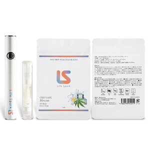 【期間限定セール】CBDベイプリキッド USB充電 ヴェポライザー付 50% 1ml 500mg ベイプ 高濃度 日本製 LifeSpark CBD CBN CBG CBC カートリッジ スターターキット
