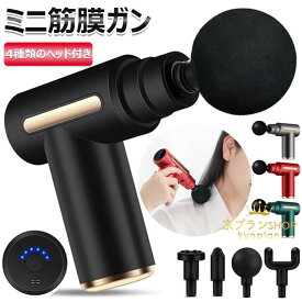 筋膜リリースガン 筋膜リリース ミニ 4種類のヘッド付き コンパクト トレーニング 筋肉運動補助器具 ハンディガン 小型 軽量 携帯便利 筋膜ガン きんまくリリース電動ガン 筋膜はがし 全身リフレッシュ道具 誕生日 プレゼント 父の日 母の日 クリスマス 新年ギフト