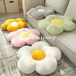 【クーポンで1,466円】座布団 クッション 45*45cm フロアクッション 北欧 チェアパッド 椅子用 花 円形 おしゃれ 和室 抱き枕 チェアクッション 床 車 オフィス イス 座る ベッド かわいい ざぶ