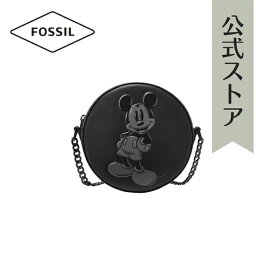 【フォッシル×ディズニー クロスボディ レディース ブラック レザー MICKEY ZB1981001 2023 秋 FOSSIL 公式