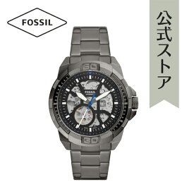 2022 春 腕時計 メンズ フォッシル 自動巻き アナログ 時計 スモーク ステンレス BRONSON ME3218 FOSSIL 公式 ブランド ビジネス 防水 誕生日 プレゼント 記念日 ギフト