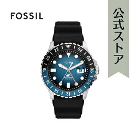 フォッシル 腕時計 アナログ クオーツ メンズ ブラック シリコン Fossil Blue Gmt FS6049 2024 春