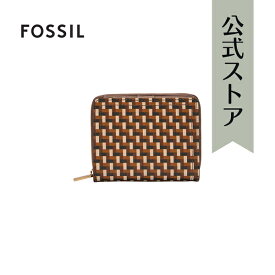 フォッシル レザー Wallet レディース ブラウン コーティングキャンバス Logan SL10056249 2024 春