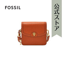 【楽天スーパーSALE/20倍ポイント】フォッシル レザー Crossbody Bag レディース レッド レザー Ainsley SHB3070619 2024 春