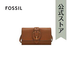 フォッシル レザー Crossbody Bag レディース ブラウン レザー Harwell ZB11001200 2024 春