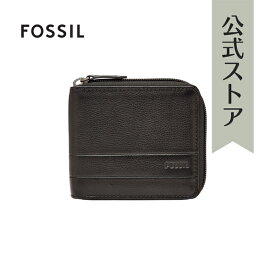 【30%OFF】フォッシル 財布 二つ折り メンズ ブラック レザー LUFKIN SML1689001 2019 冬 FOSSIL 公式
