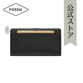 フォッシル 財布 二つ折り レディース ブラック エコレザー LIZA SL7891G001 2023 春 FOSSIL 公式