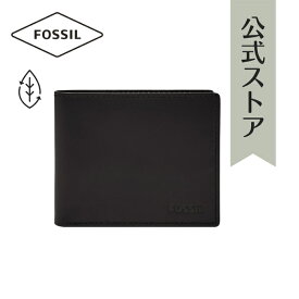 フォッシル 財布 二つ折り メンズ ブラック REPREVE&reg 再生ポリエステル DERRICK ML3681001 2022 秋 FOSSIL 公式